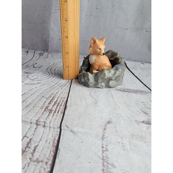 Woodland Surprises FOX Jacqueline Smith Vtg Hand Painted Franklin Porcelain 1984 - Picture 10 of 10